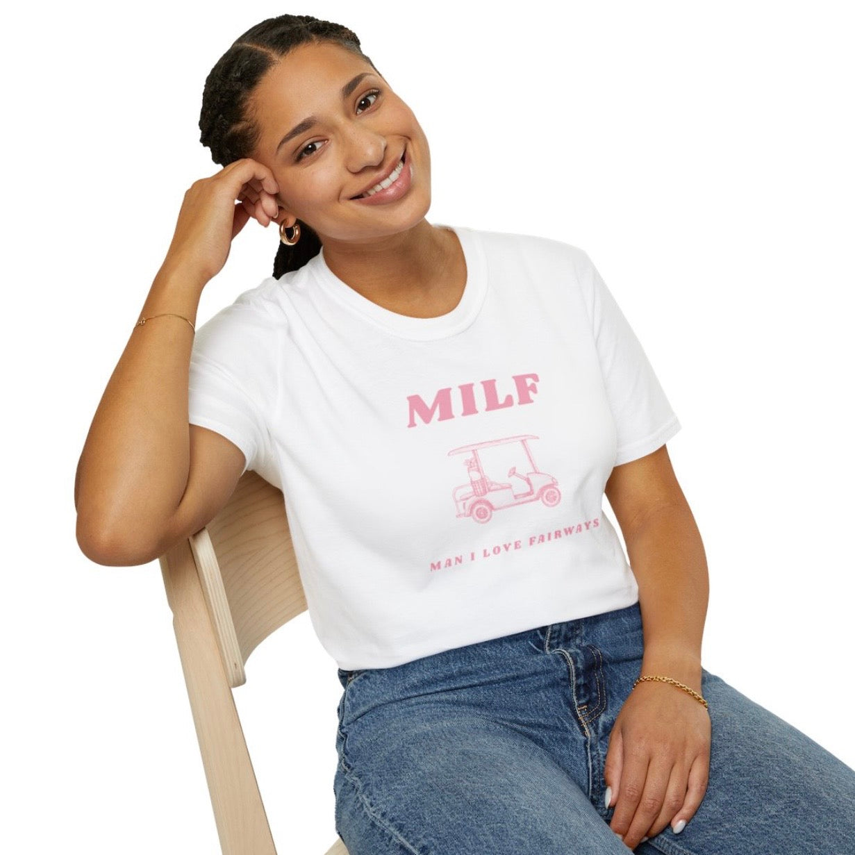 Man I Love Fairways Tee Pink